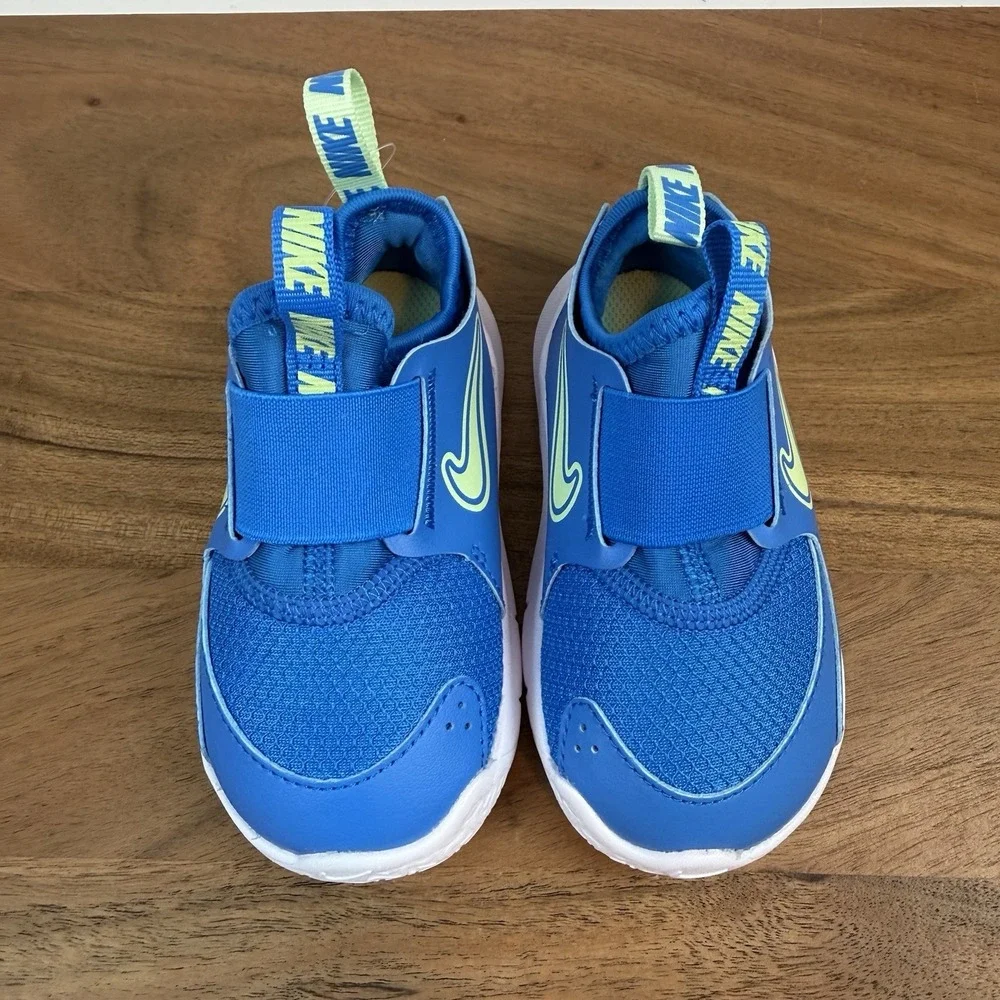New Little Kids Nike Flex Runner 3‎ PS Photo Blue Vapor Green Sneakers Shoes 6 C